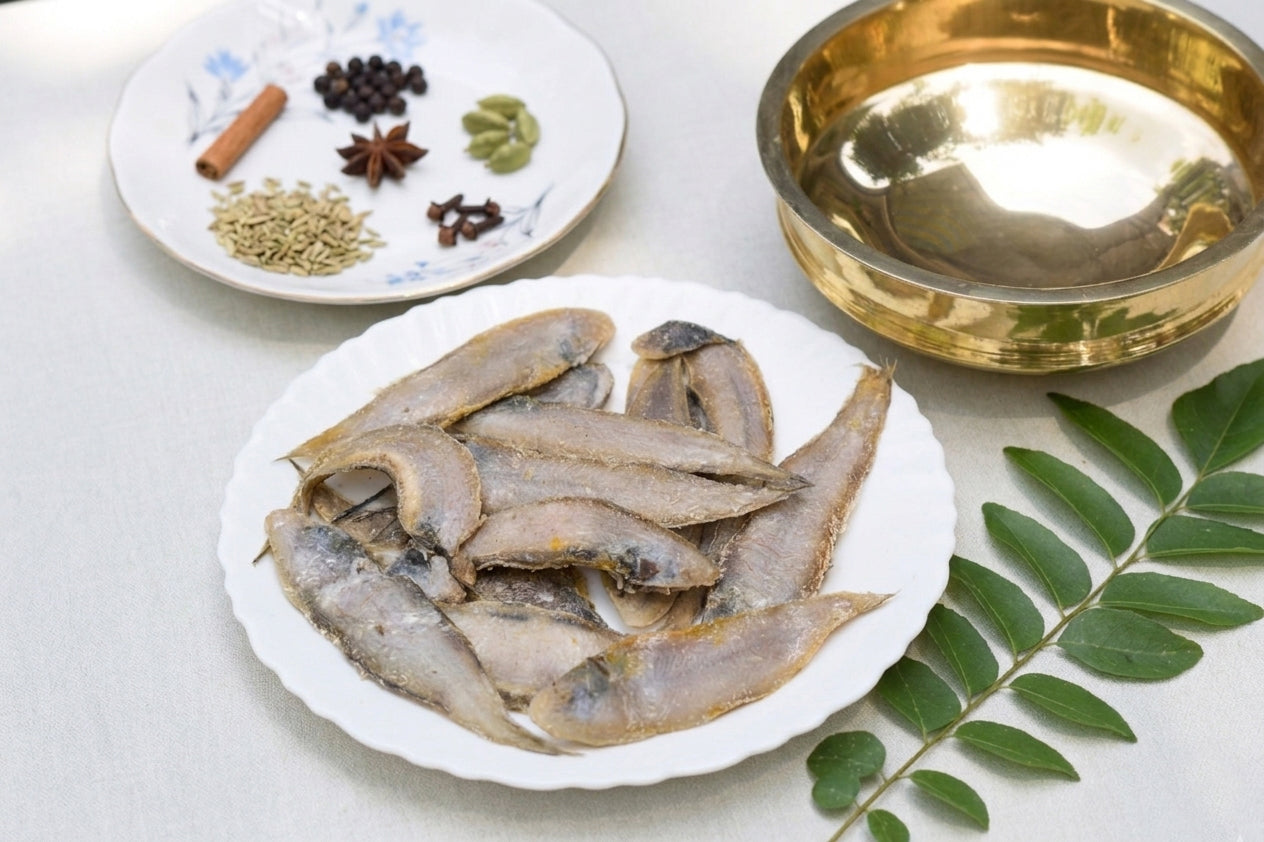 Small Dried Sole Fish (ചെറിയ ഉണക്ക മാന്തൾ - Cheriya Unakka Maanthal)